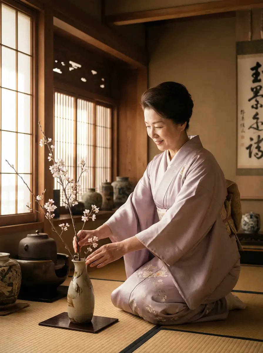 一位优雅的 [眼镜妹] - 眼镜妹视频最新更新 | 高清无码眼镜妹交流社区 在和室中插花